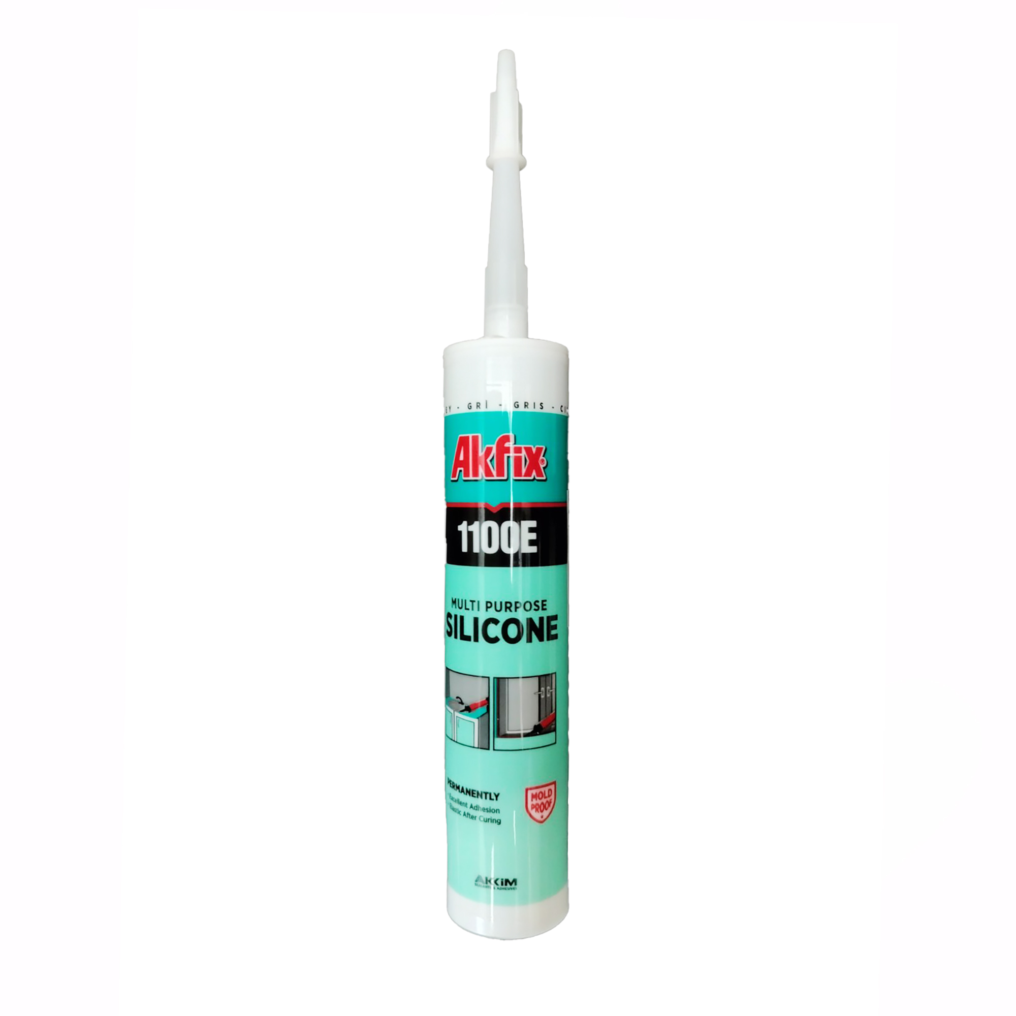 Komšija: AKFIX univerzalni silikon 280ml sivi