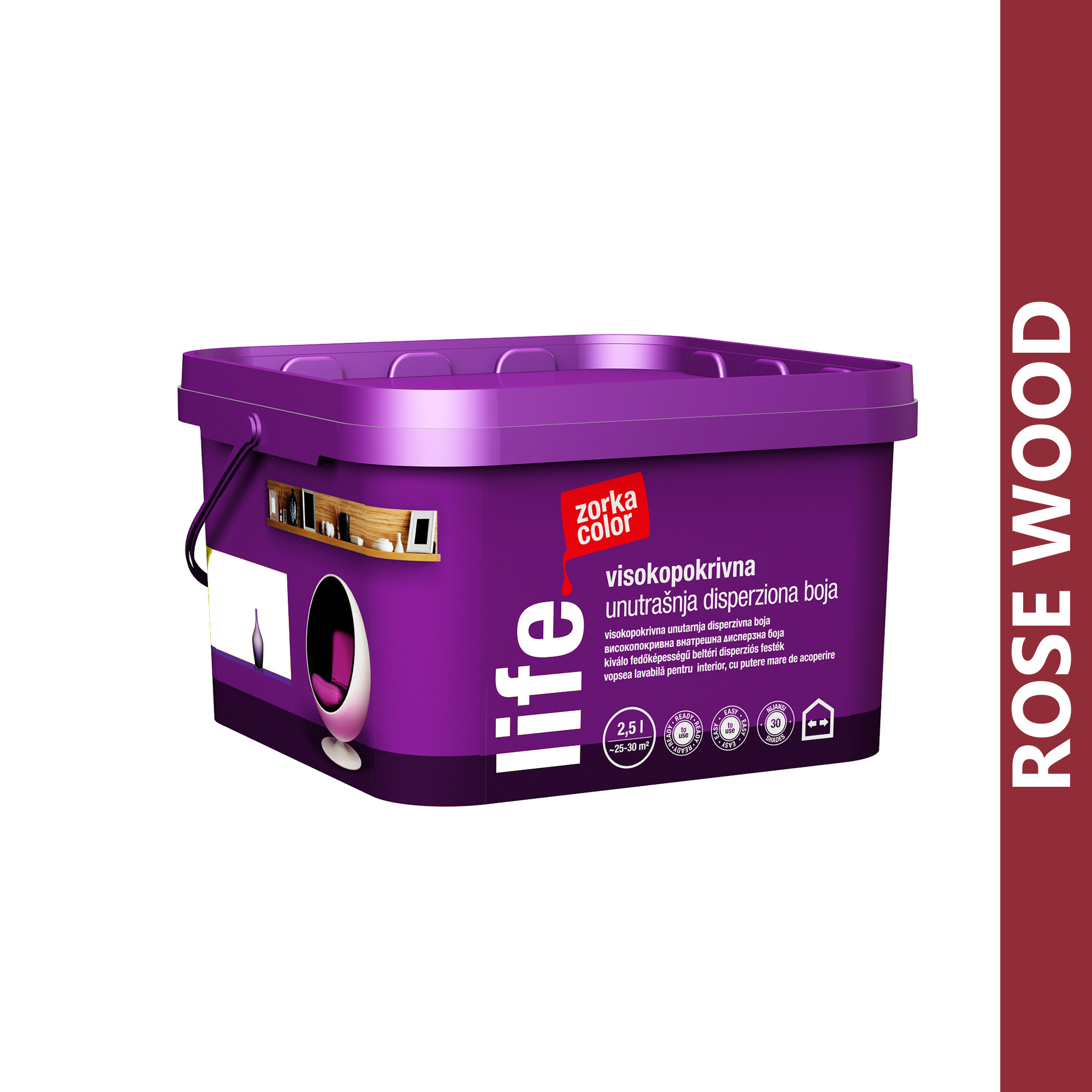 Komšija ZORKA life akrilna boja za zidove 2.5l rose wood 2030