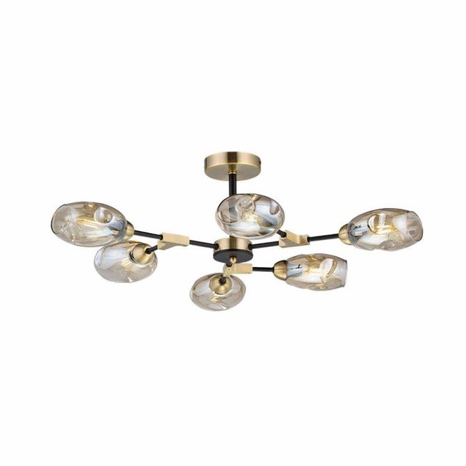 AURA LIGHT luster mesing-crna 6xE14 6013/6 AURA LIGHT luster mesing-crna 6xE14 6013/6