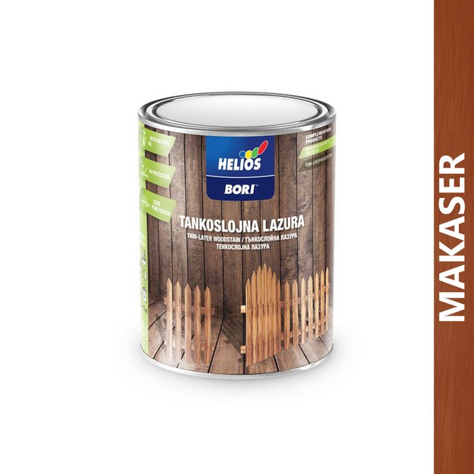 BORI tankoslojna lazura 0.75l makaser BORI tankoslojna lazura 0.75l makaser