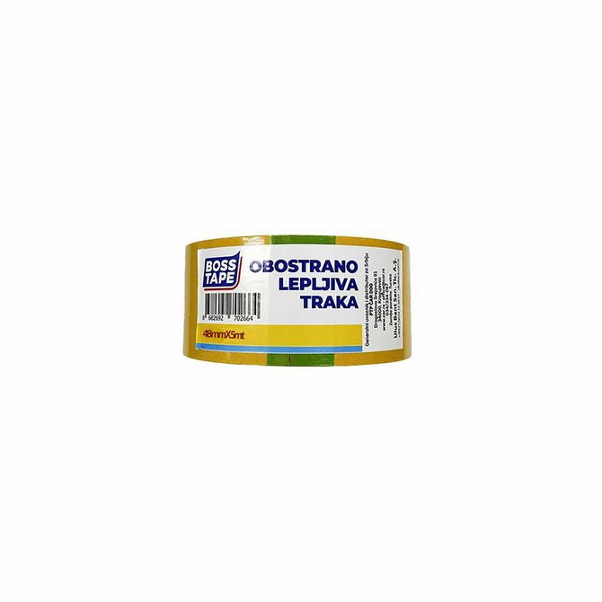 BOSS TAPE obostrano lepljiva traka 48mmx5m BOSS TAPE obostrano lepljiva traka 48mmx5m
