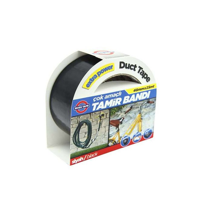 BOSS TAPE višenamenska duct traka crna 48mmx25m BOSS TAPE višenamenska duct traka crna 48mmx25m