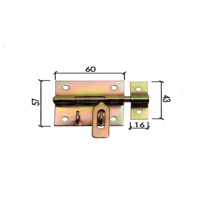 DABEL 474 reza za vrata i katanac 60 x 57 mm DABEL 474 reza za vrata i katanac 60 x 57 mm