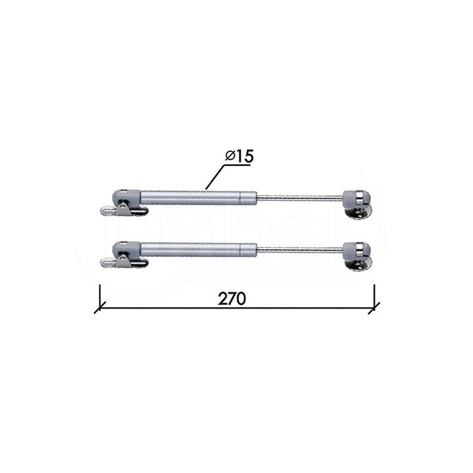 DABEL amortizer gasni za za nameštaj A930 270/15 mm DABEL amortizer gasni za za nameštaj A930 270/15 mm