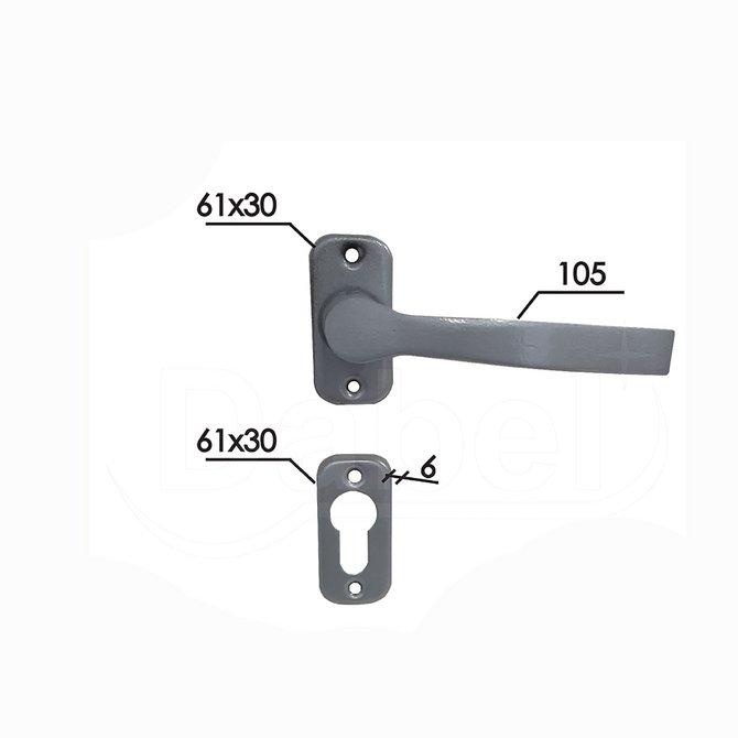 DABEL kvaka za metalna vrata jača 30/61/6/105/9 mm DABEL kvaka za metalna vrata jača 30/61/6/105/9 mm
