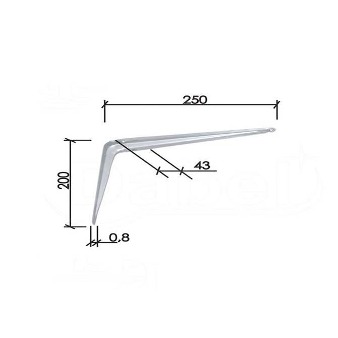 DABEL nosač police 250x200mm DABEL nosač police 250x200mm