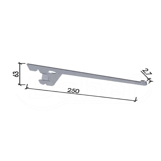 DABEL Nosač police za šinu 250mm DABEL Nosač police za šinu 250mm