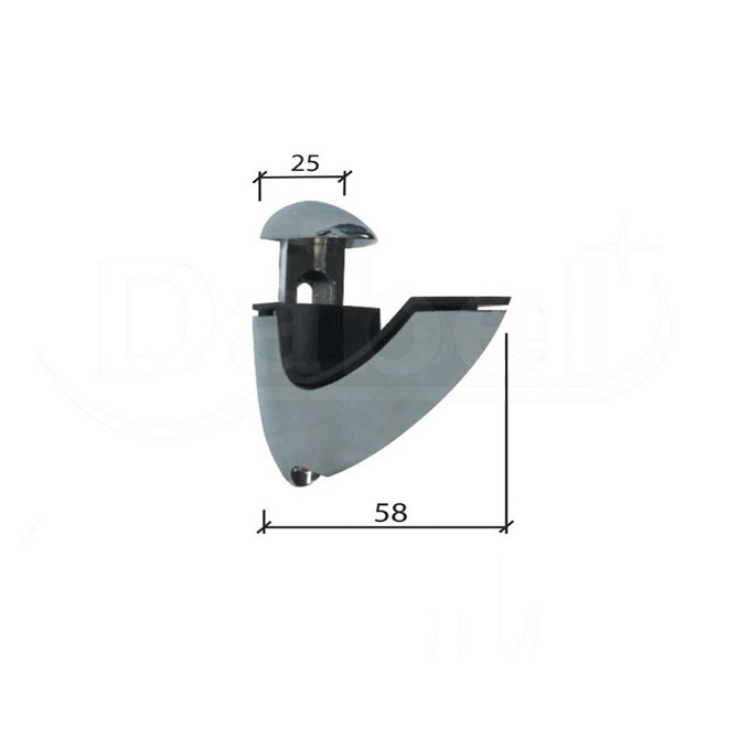 DABEL Nosač staklenih polica od 4 do 22mm DABEL Nosač staklenih polica od 4 do 22mm