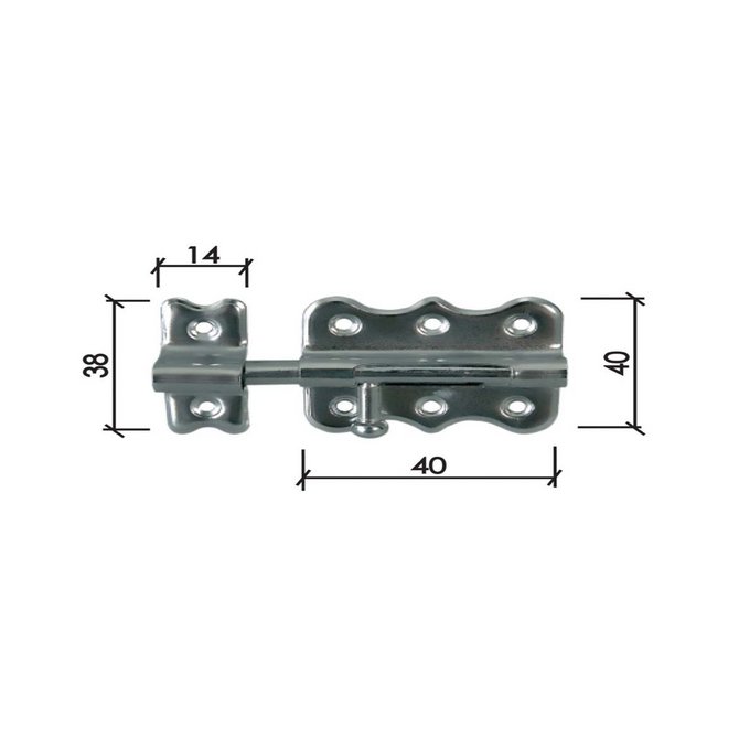 DABEL Reza za vrata 384 Ni 40 x 40 /14 x 38 mm DABEL Reza za vrata 384 Ni 40 x 40 /14 x 38 mm