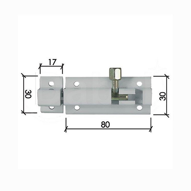 DABEL reza za vrata 500 80 x 30/17 x 30 mm DABEL reza za vrata 500 80 x 30/17 x 30 mm