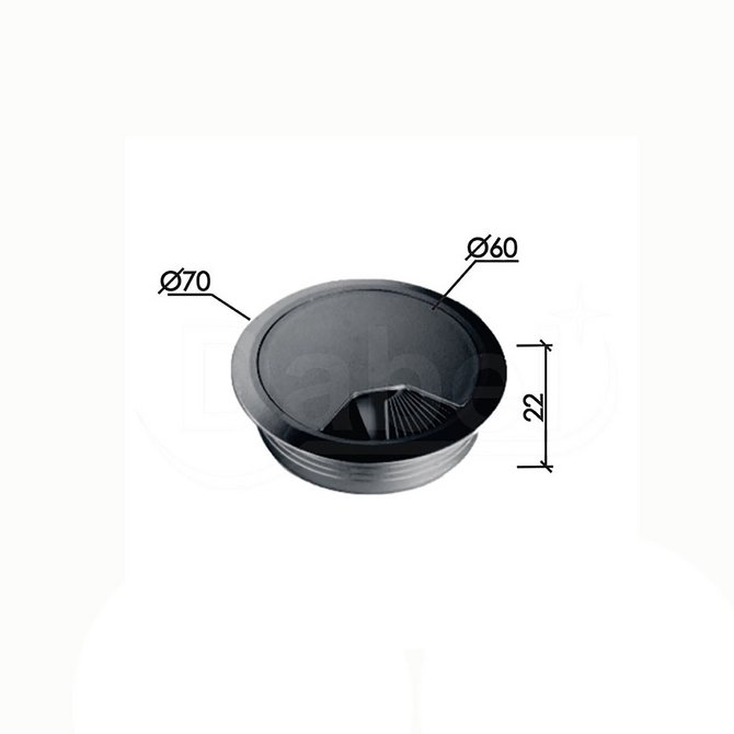 DABEL rozeta za kablove MA02 crna 0206117 DABEL rozeta za kablove MA02 crna 0206117
