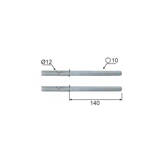 DABEL skriveni nosač police OK10x140/fi12mm (2kom) DBP DABEL skriveni nosač police OK10x140/fi12mm (2kom) DBP