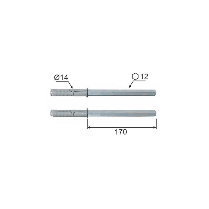 DABEL skriveni nosač police OK12x170/fi14mm (2kom) DBP1 DABEL skriveni nosač police OK12x170/fi14mm (2kom) DBP1
