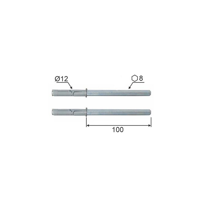 DABEL skriveni nosač police OK8x100/fi12mm (2kom) DABEL skriveni nosač police OK8x100/fi12mm (2kom)