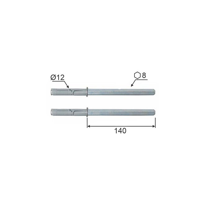 DABEL skriveni nosač police OK8x140/fi12mm (2kom) DBP1 DABEL skriveni nosač police OK8x140/fi12mm (2kom) DBP1
