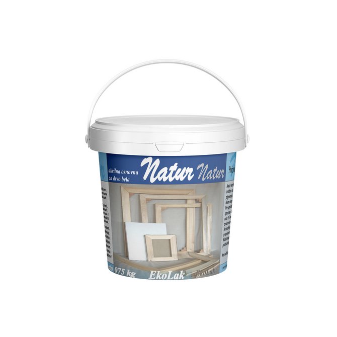 EKOLAK natur osnovna boja za drvo 0.75l bela EKOLAK natur osnovna boja za drvo 0.75l bela
