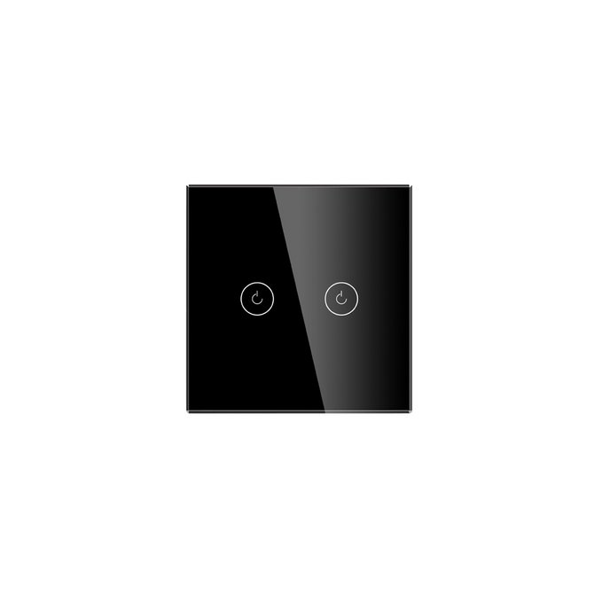 ELEMENTA Wi-Fi smart prekidač svetla WFPS-N02/BK 2X5A ELEMENTA Wi-Fi smart prekidač svetla WFPS-N02/BK 2X5A