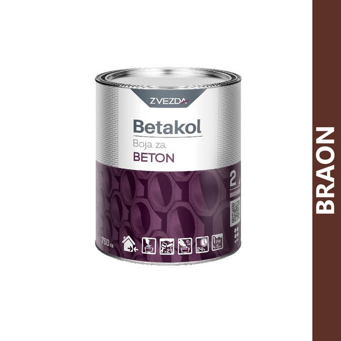 ZVEZDA betakol boja za beton 0.75l braon ZVEZDA betakol boja za beton 0.75l braon