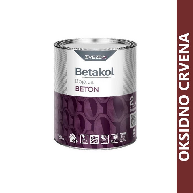 HELIOS betakol boja za beton 0.75l oksidno crvena HELIOS betakol boja za beton 0.75l oksidno crvena
