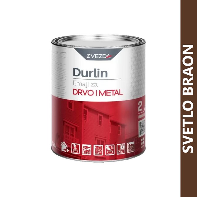 DURLIN emajl za drvo i metal 0.75l svetlo braon DURLIN emajl za drvo i metal 0.75l svetlo braon