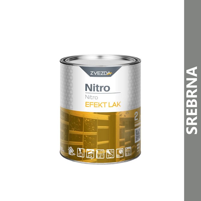 ZVEZDA nitro efekt lak 0.75l srebrna ZVEZDA nitro efekt lak 0.75l srebrna
