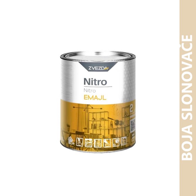 ZVEZDA nitro emajl za drvo i metal 0.75l slonova kost ZVEZDA nitro emajl za drvo i metal 0.75l slonova kost
