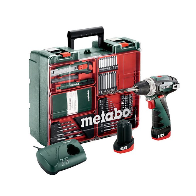 METABO akumulatorska bušilica PowerMaxx BS set 600080880 METABO akumulatorska bušilica PowerMaxx BS set 600080880