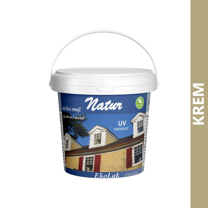 NATUR akrilni emajl za drvo i metal 0.75l krem NATUR akrilni emajl za drvo i metal 0.75l krem
