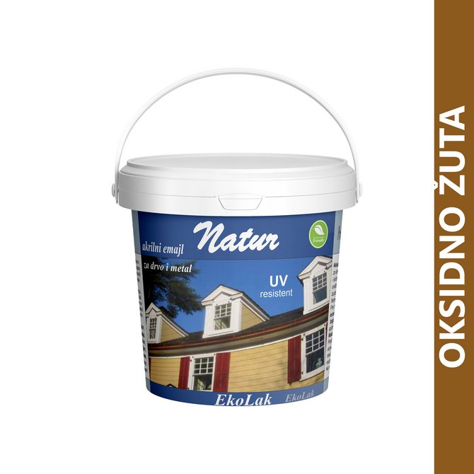NATUR akrilni emajl za drvo i metal 0.75l oker NATUR akrilni emajl za drvo i metal 0.75l oker
