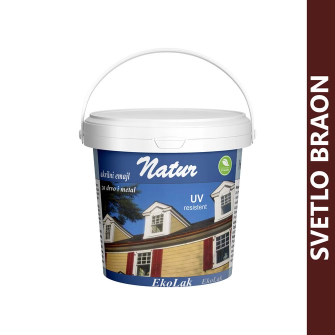 NATUR akrilni emajl za drvo i metal 0.75l svetlo braon NATUR akrilni emajl za drvo i metal 0.75l svetlo braon
