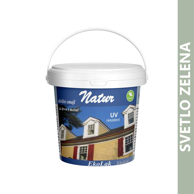 NATUR akrilni emajl za drvo i metal 0.75l svetlo zelena NATUR akrilni emajl za drvo i metal 0.75l svetlo zelena