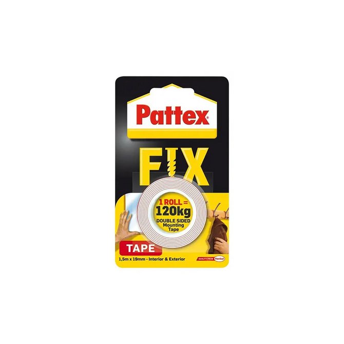 PATTEX Fix dvostrano lepljiva traka 1.5 m x 19 mm PATTEX Fix dvostrano lepljiva traka 1.5 m x 19 mm
