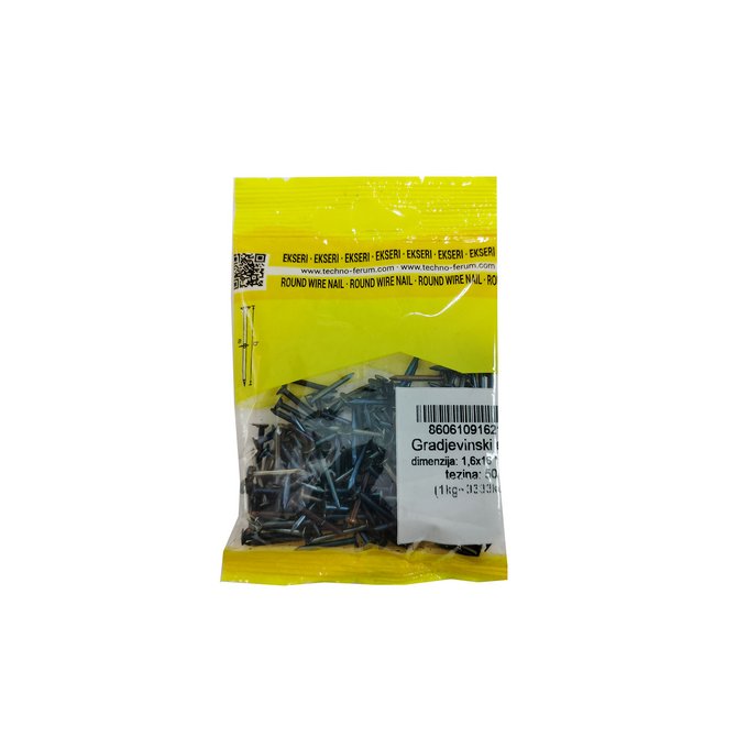 TECHNO FERUM građevinski ekseri plavi 1.8x20mm 50g TECHNO FERUM građevinski ekseri plavi 1.8x20mm 50g