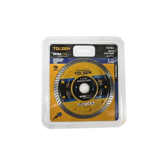 TOLSEN dijamantska rezna ploča 125x22.2mm 76752 TOLSEN dijamantska rezna ploča 125x22.2mm 76752