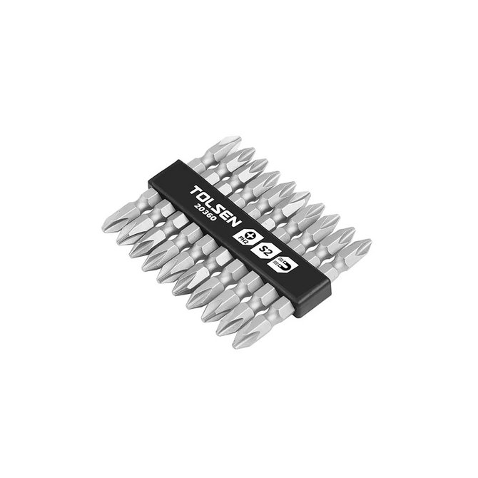TOLSEN set bitova dvostrani PH2/PH2 x 65mm 10-delni 20360 TOLSEN set bitova dvostrani PH2/PH2 x 65mm 10-delni 20360