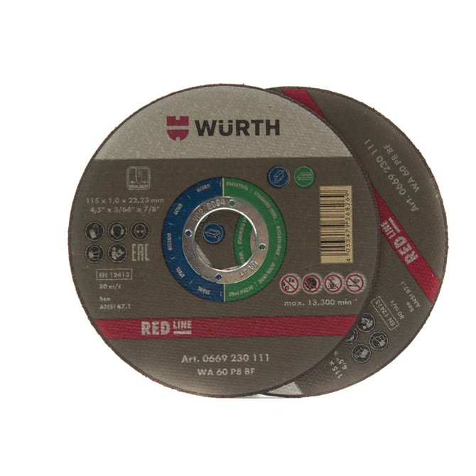 WURTH rezna ploča 115x1x22 mm WURTH rezna ploča 115x1x22 mm