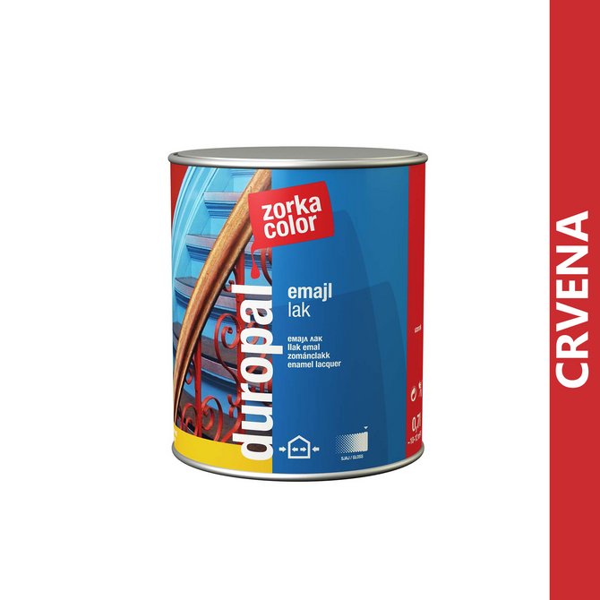 ZORKA duropal emajl lak 0.7l crvena ZORKA duropal emajl lak 0.7l crvena