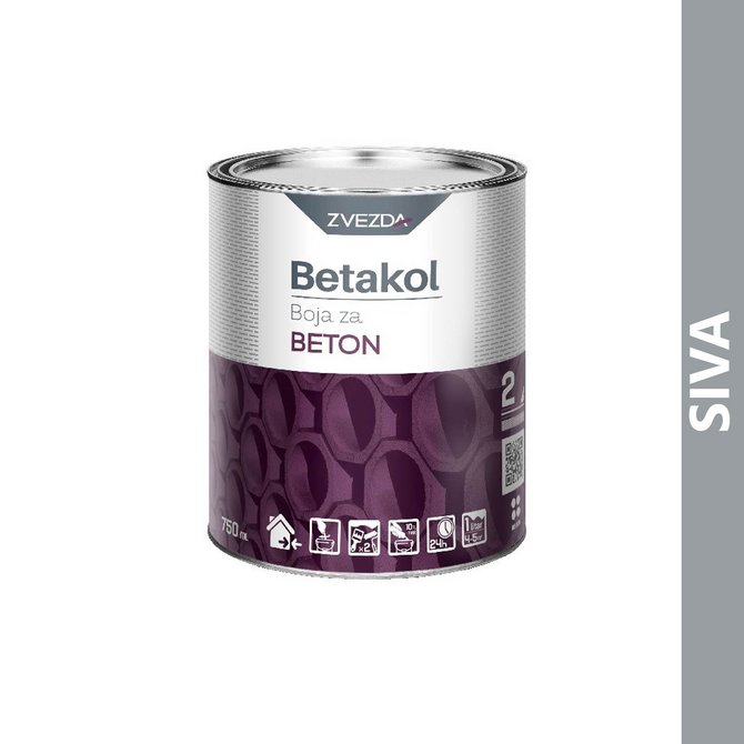 ZVEZDA betakol boja za beton 0.75 l siva ZVEZDA betakol boja za beton 0.75 l siva